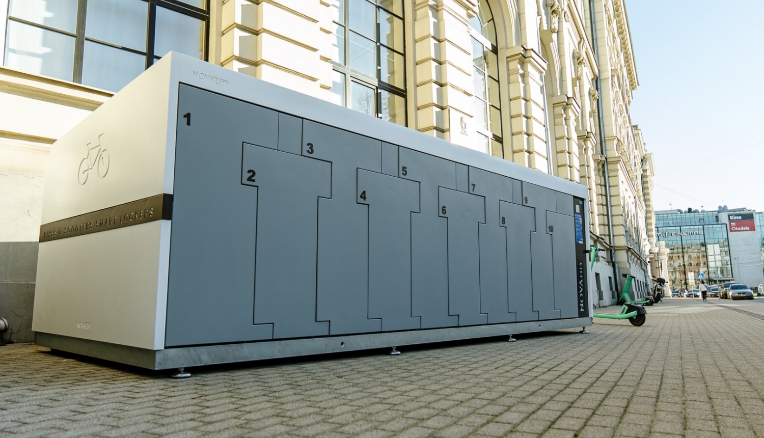 A smart bicycle parking facility is being tested in Riga